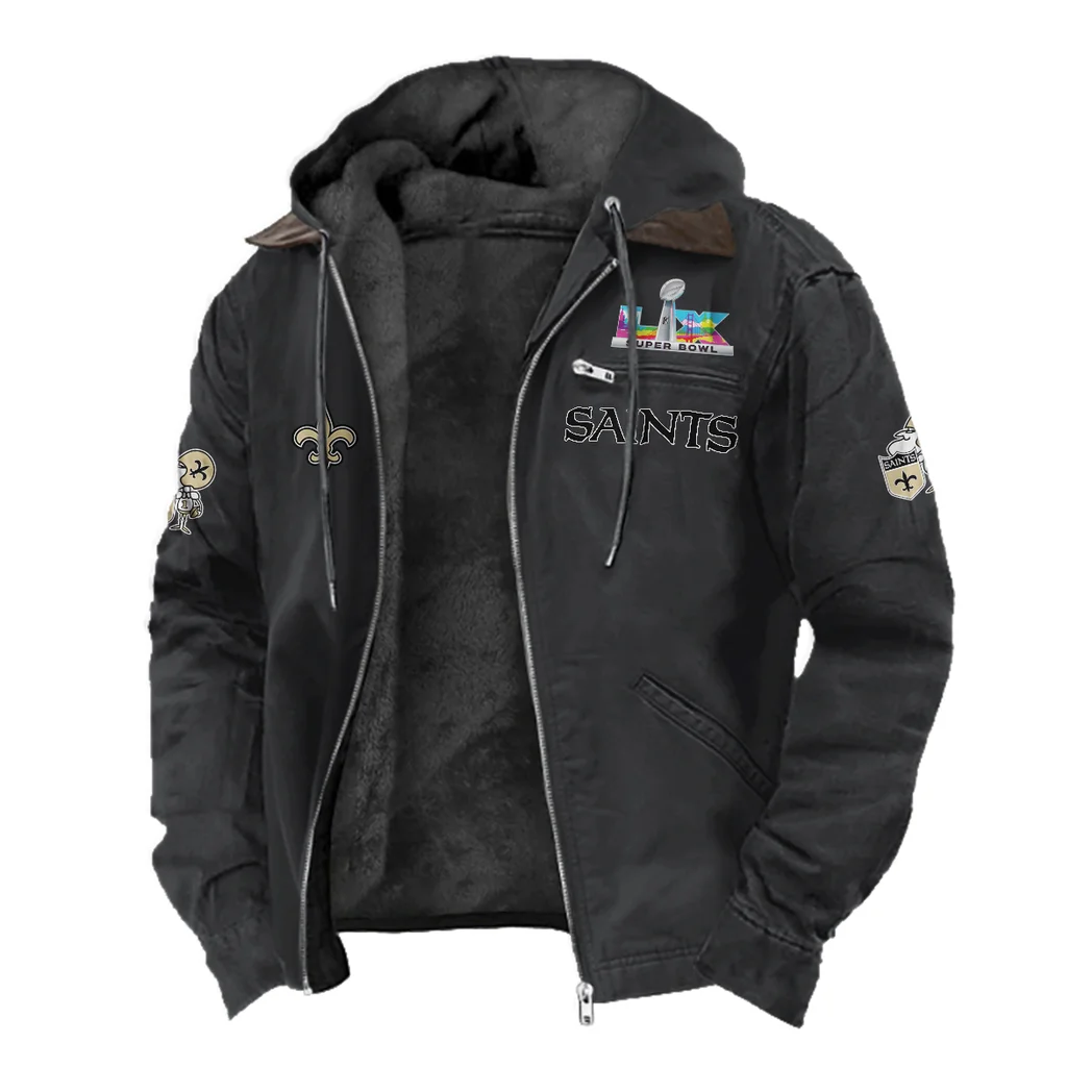 Match Day Squad Flannel Hoodie, Sport Vibe Hooded Flannel HVN1461NS - Black - Image 2