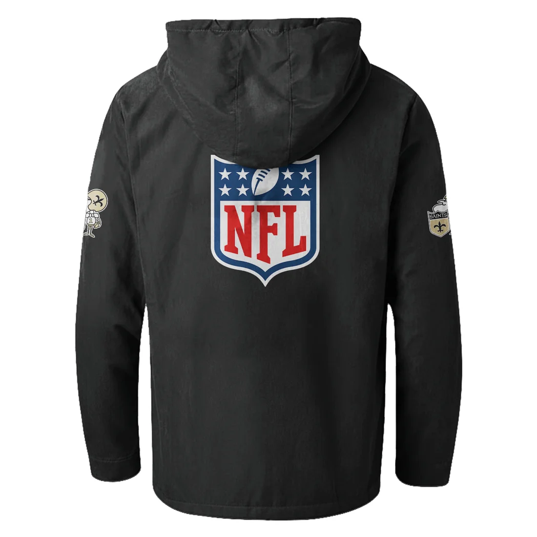 Match Day Squad Flannel Hoodie, Sport Vibe Hooded Flannel HVN1461NS - Black - Image 3