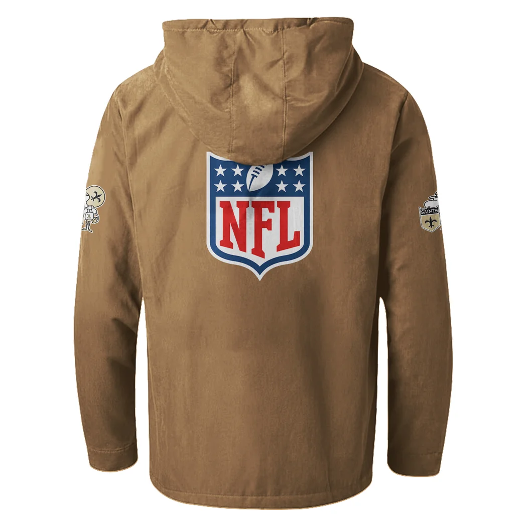 Match Day Squad Flannel Hoodie, Sport Vibe Hooded Flannel HVN1461NS - Camel - Image 3