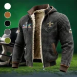 Match Day Squad Fleece-Lined Hooded Jacket, Brushed Interior Winter Jacket HVN1461NS - Grey