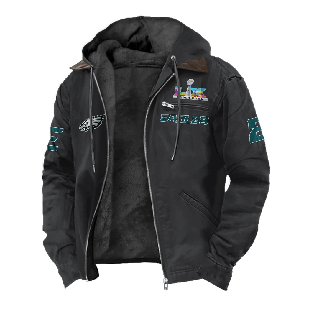 Liberty Fans Flannel Hoodie, Cold Game Day Hoodie HVN1461PE - Black - Image 2