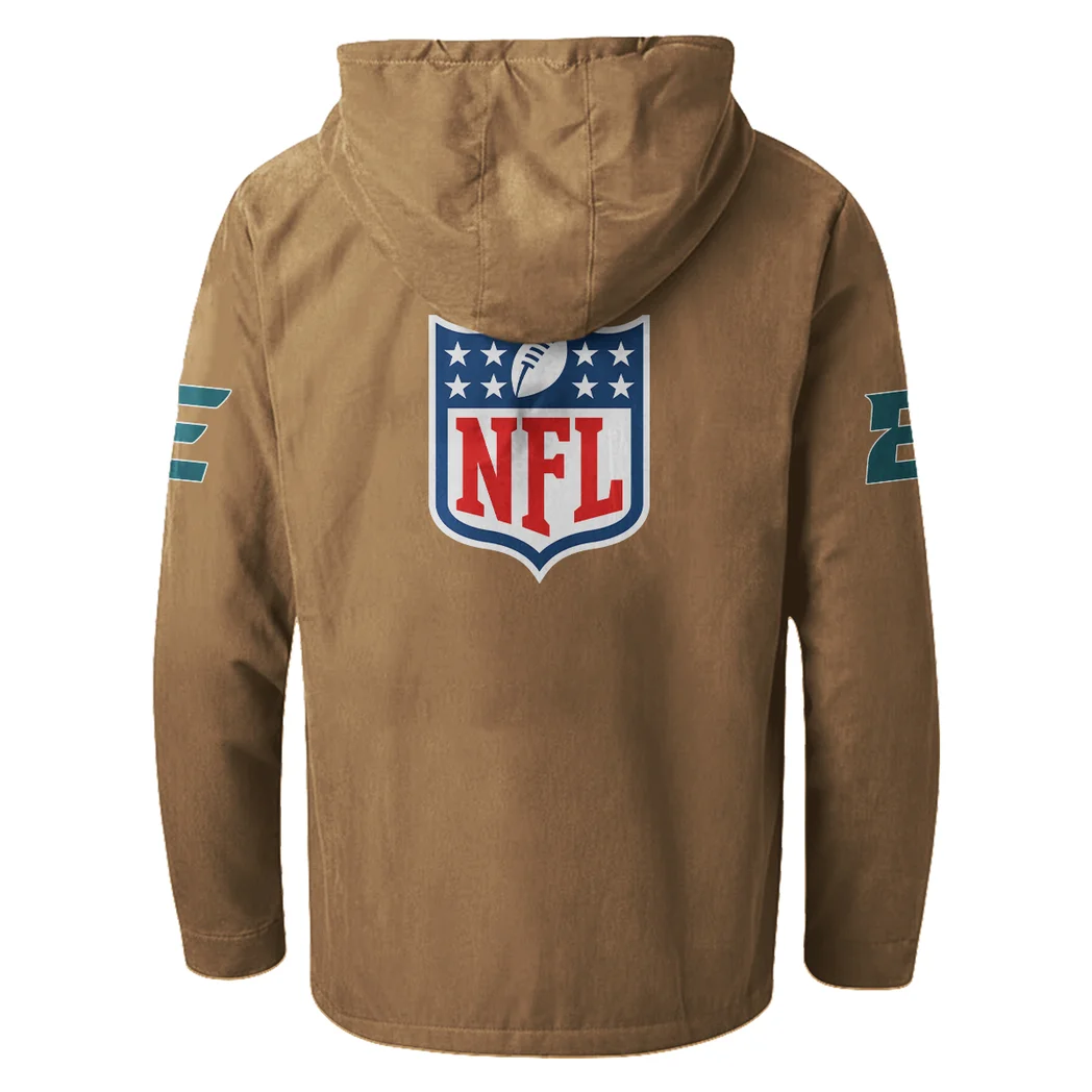 Liberty Fans Flannel Hoodie, Cold Game Day Hoodie HVN1461PE - Camel - Image 3