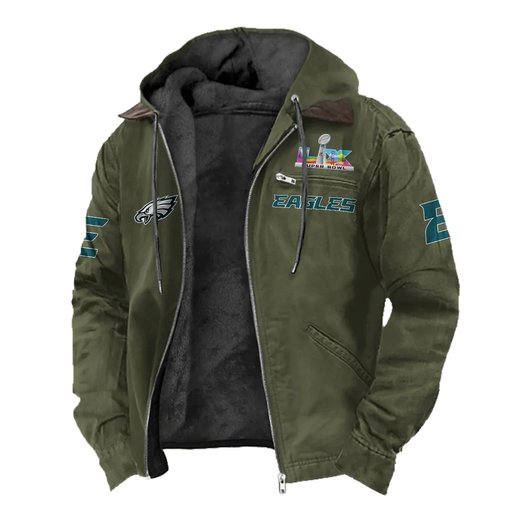 Liberty Fans Flannel Hoodie, Cold Game Day Hoodie HVN1461PE - Green - Image 2