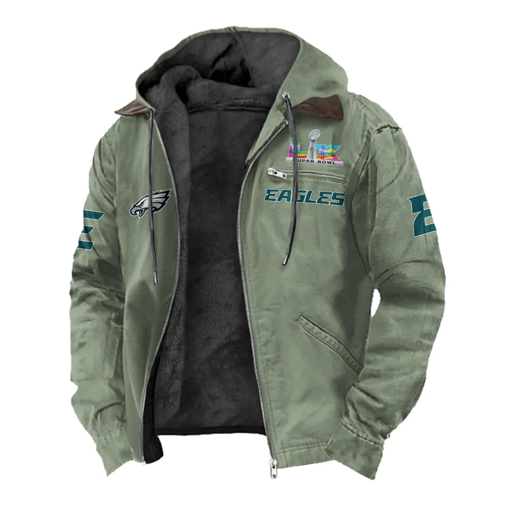 Liberty Fans Flannel Hoodie, Cold Game Day Hoodie HVN1461PE - Light Green - Image 2