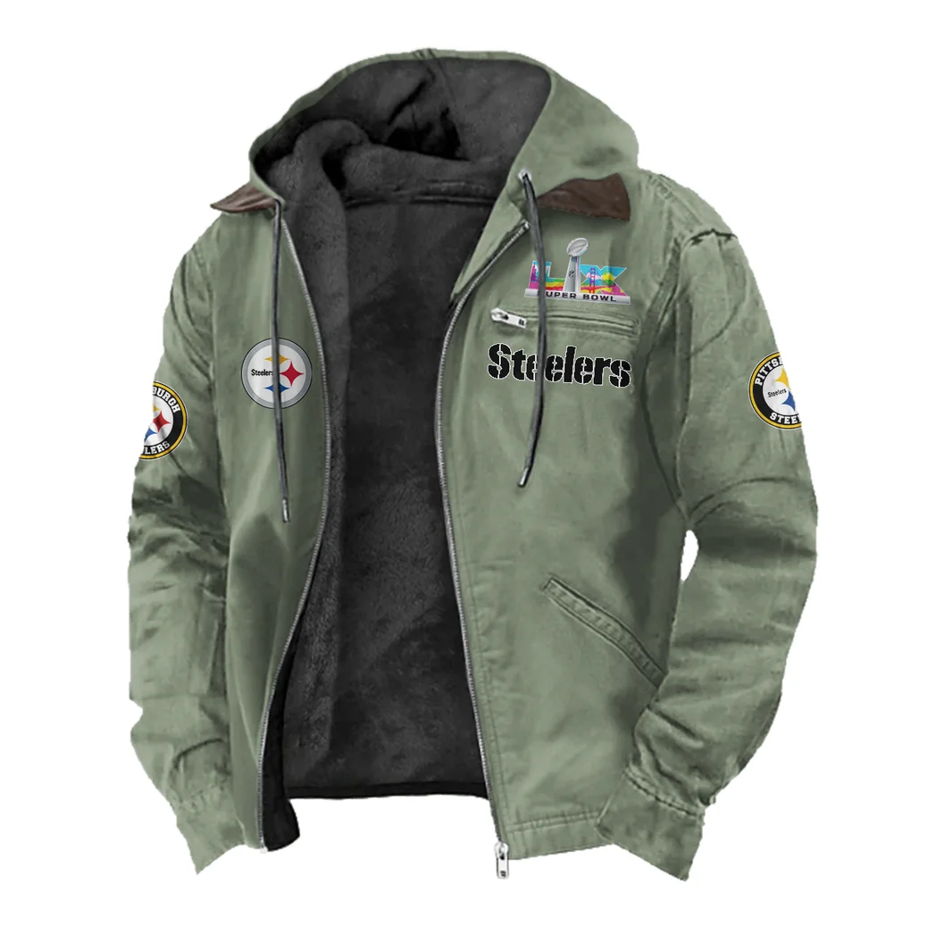 River City Fans Flannel Hoodie, Supporter Spirit Hooded Flannel HVN1461PS - Light Green - Image 2