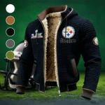 River City Fans Fleece-Lined Hooded Jacket, High-Density Comfort Fleece HVN1461PS - Black