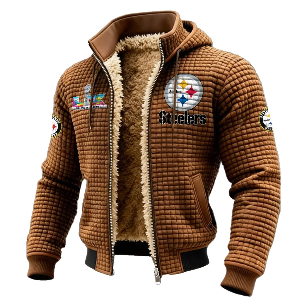 River City Fans Fleece-Lined Hooded Jacket, High-Density Comfort Fleece HVN1461PS - brown - Image 2