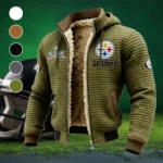River City Fans Fleece-Lined Hooded Jacket, High-Density Comfort Fleece HVN1461PS - Green