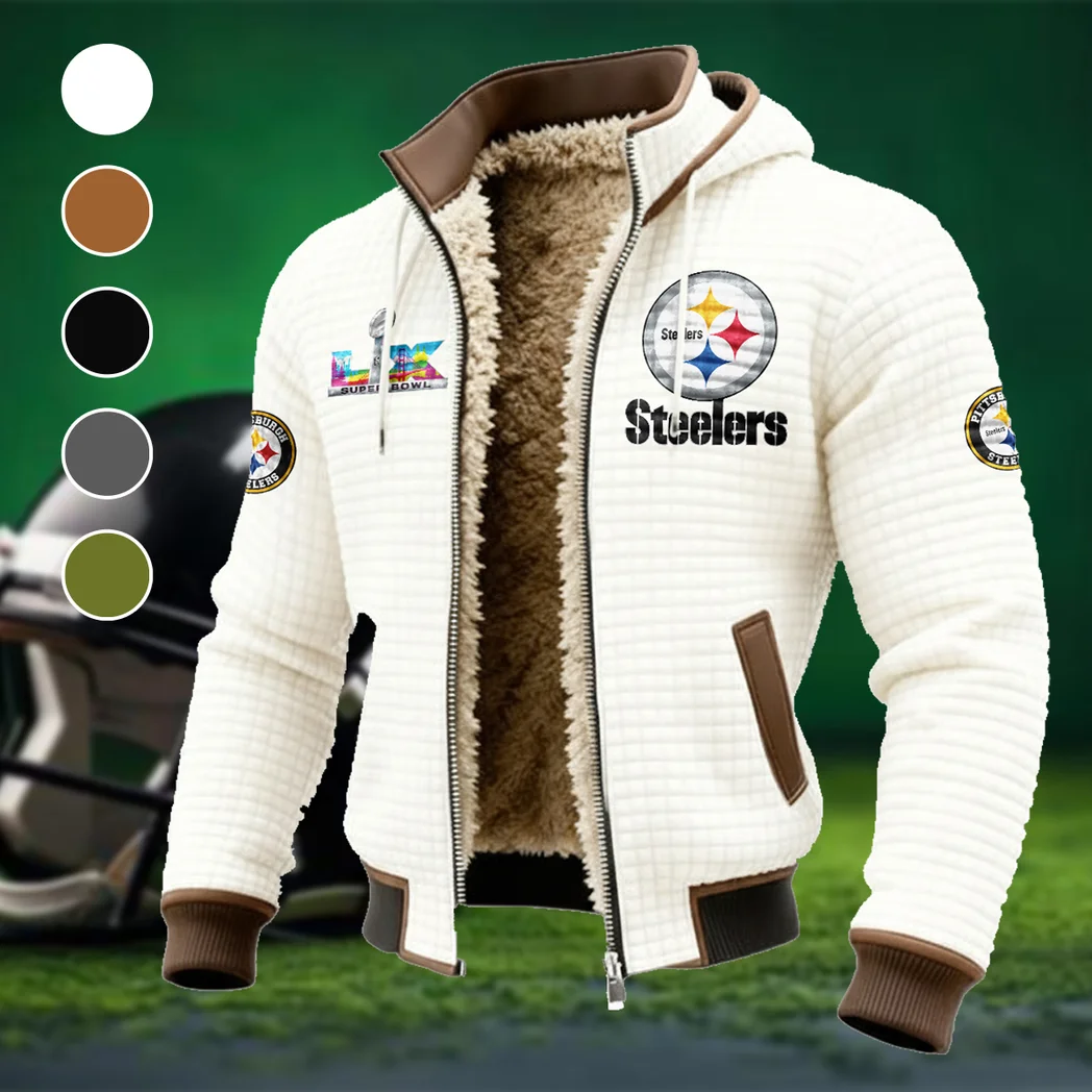River City Fans Fleece-Lined Hooded Jacket, High-Density Comfort Fleece HVN1461PS - White