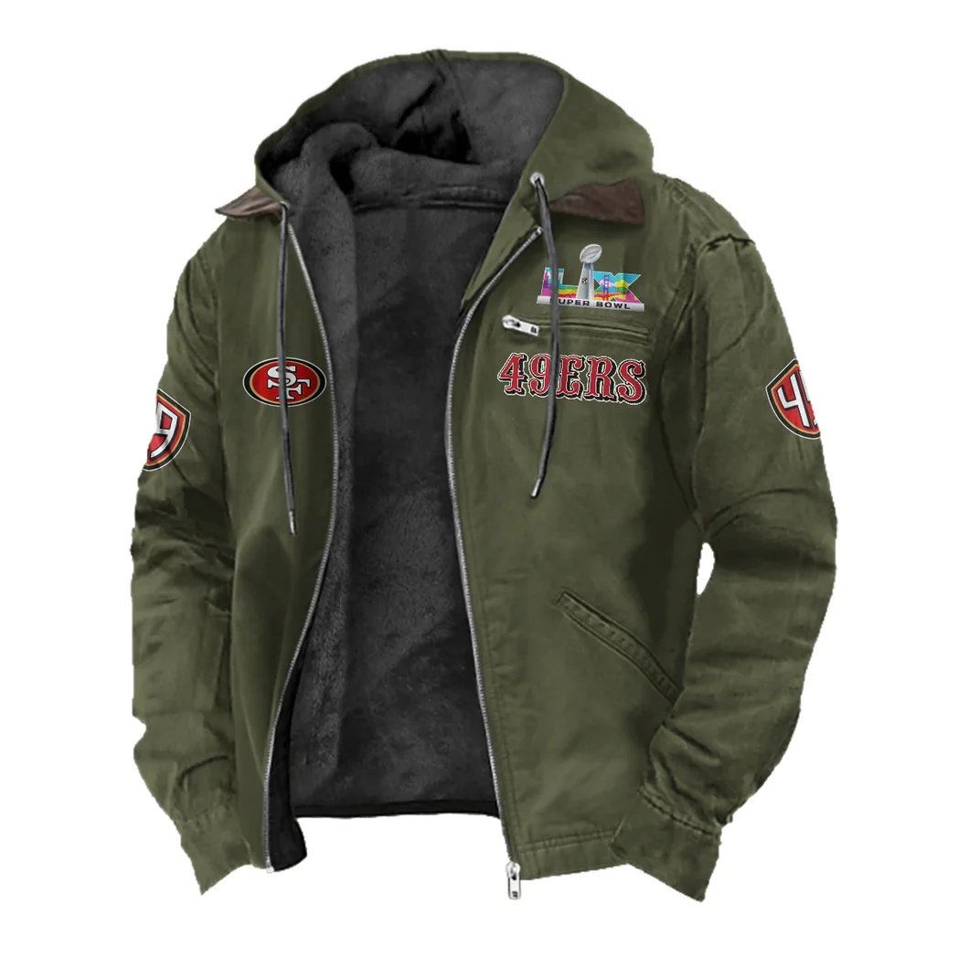 Bay Area Faithful Flannel Hoodie, Athletic Lifestyle Fan Hoodie HVN1461SF - Green - Image 2