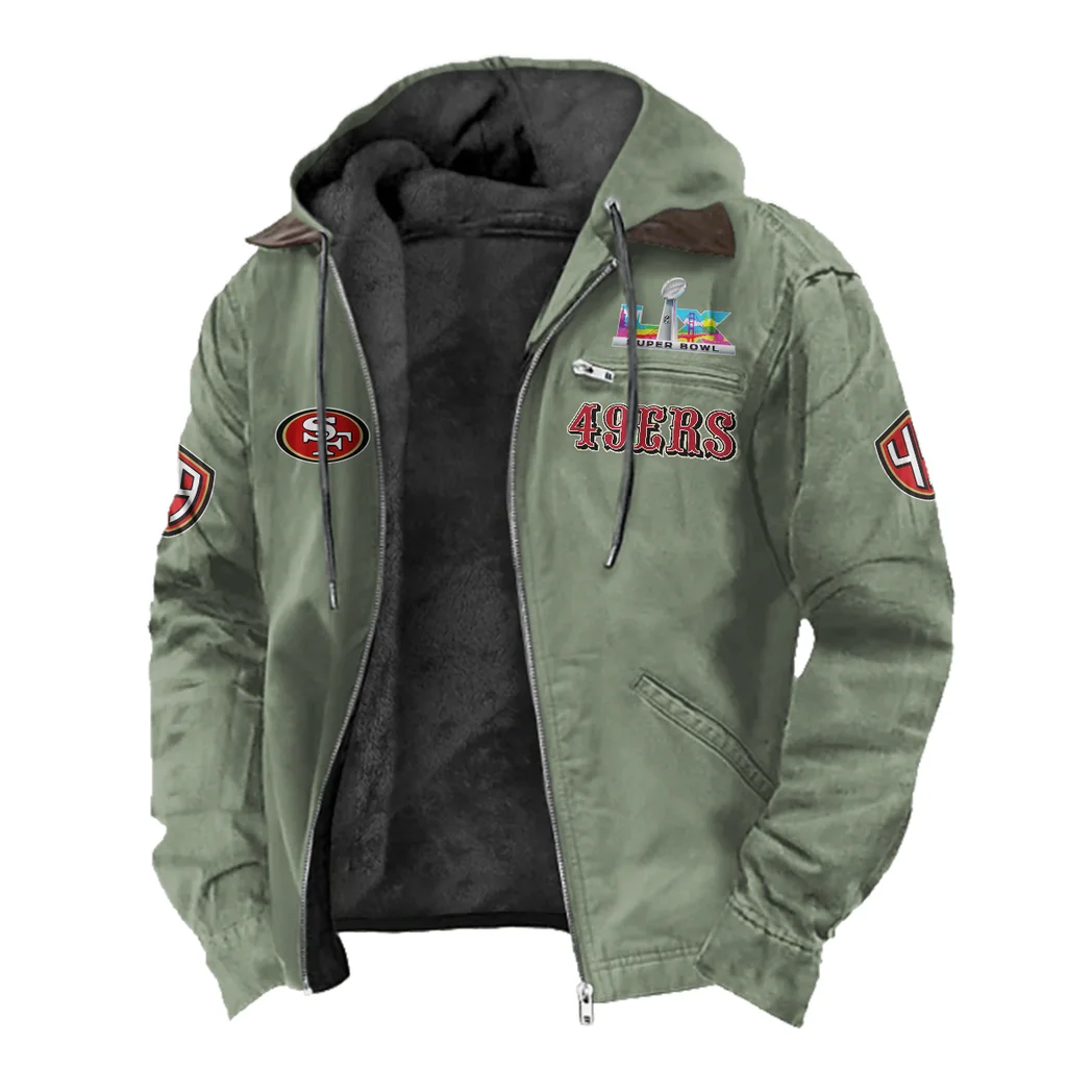 Bay Area Faithful Flannel Hoodie, Athletic Lifestyle Fan Hoodie HVN1461SF - Light Green - Image 2