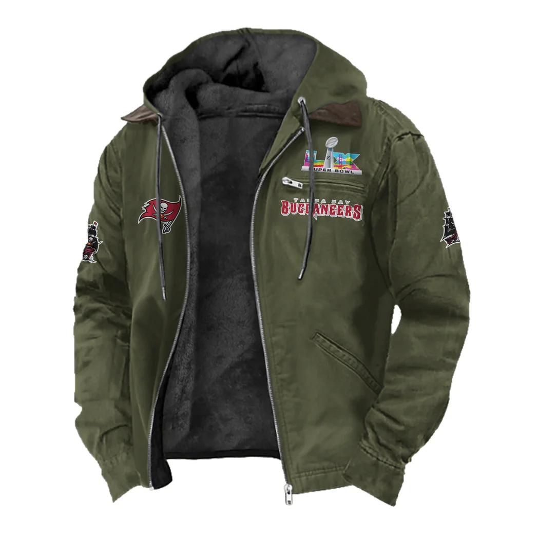 Red Pride Flannel Hoodie, Fan Squad Flannel Hoodie HVN1461TB - Green - Image 2
