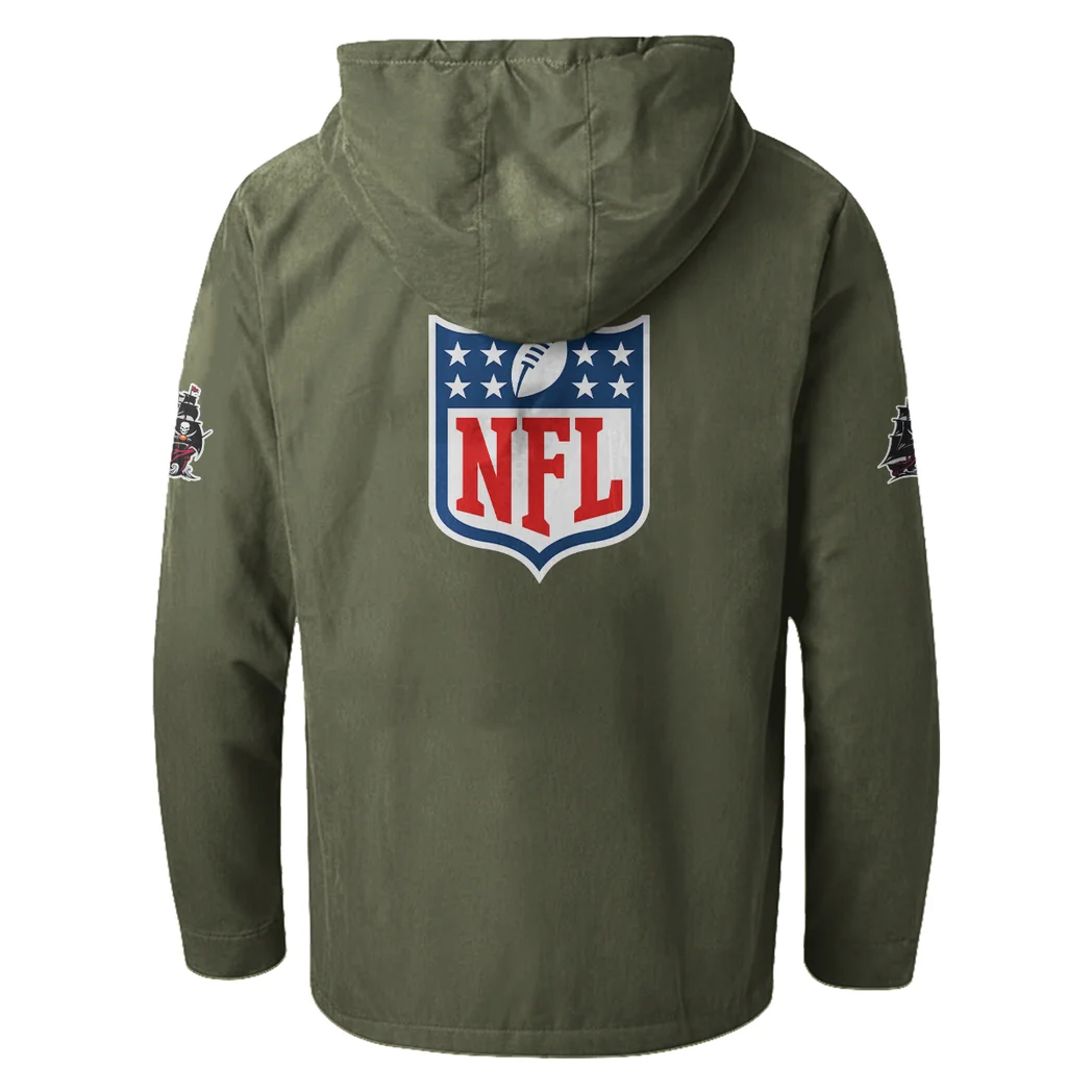 Red Pride Flannel Hoodie, Fan Squad Flannel Hoodie HVN1461TB - Green - Image 3