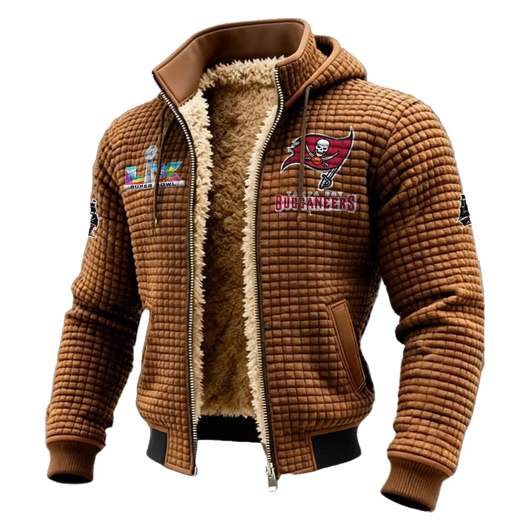 Red Pride Fleece-Lined Hooded Jacket, Soft-Touch Thermal Outerwear HVN1461TB - brown - Image 2