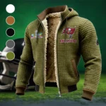 Red Pride Fleece-Lined Hooded Jacket, Soft-Touch Thermal Outerwear HVN1461TB - Green