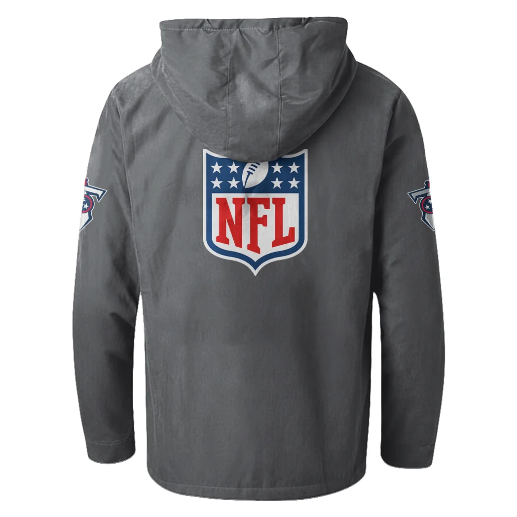 Titan Army Flannel Hoodie, Everyday Game Fan Hoodie HVN1461TT - Gray - Image 3