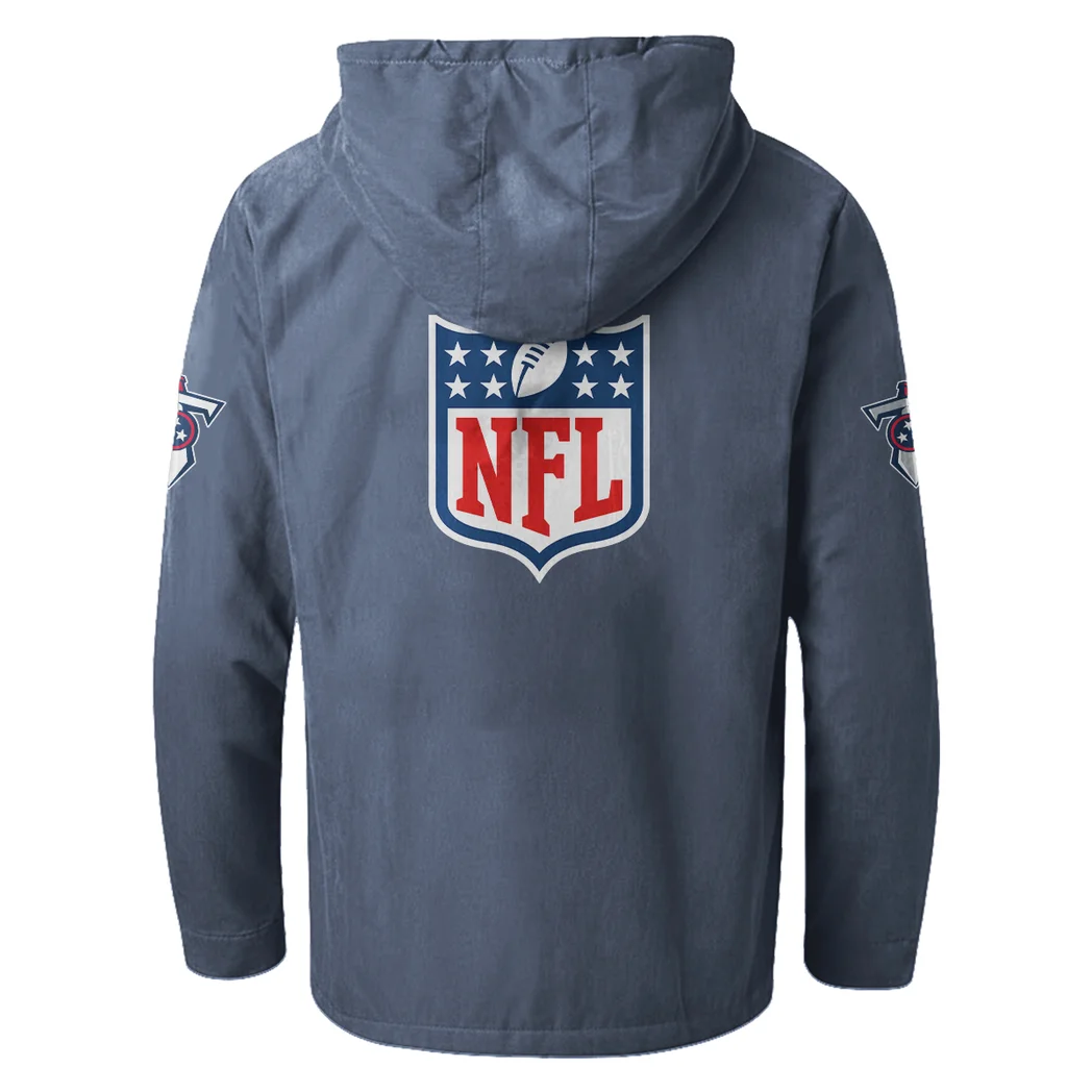 Titan Army Flannel Hoodie, Everyday Game Fan Hoodie HVN1461TT - Navy Blue - Image 3
