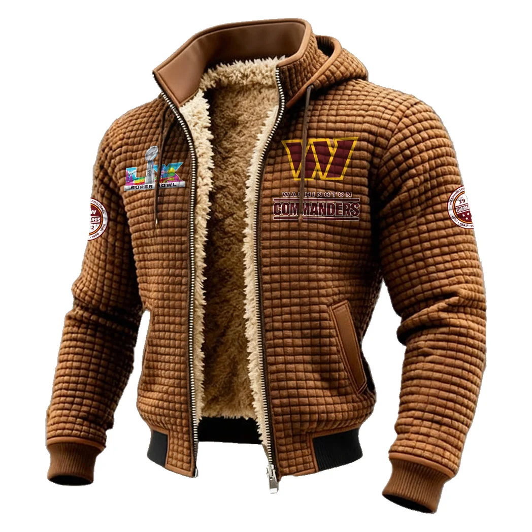 Red Gold Brotherhood Fleece-Lined Hooded Jacket, Modern Athletic Hybrid Parka HVN1461WC - brown - Image 2