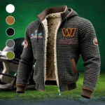 Red Gold Brotherhood Fleece-Lined Hooded Jacket, Modern Athletic Hybrid Parka HVN1461WC - Grey