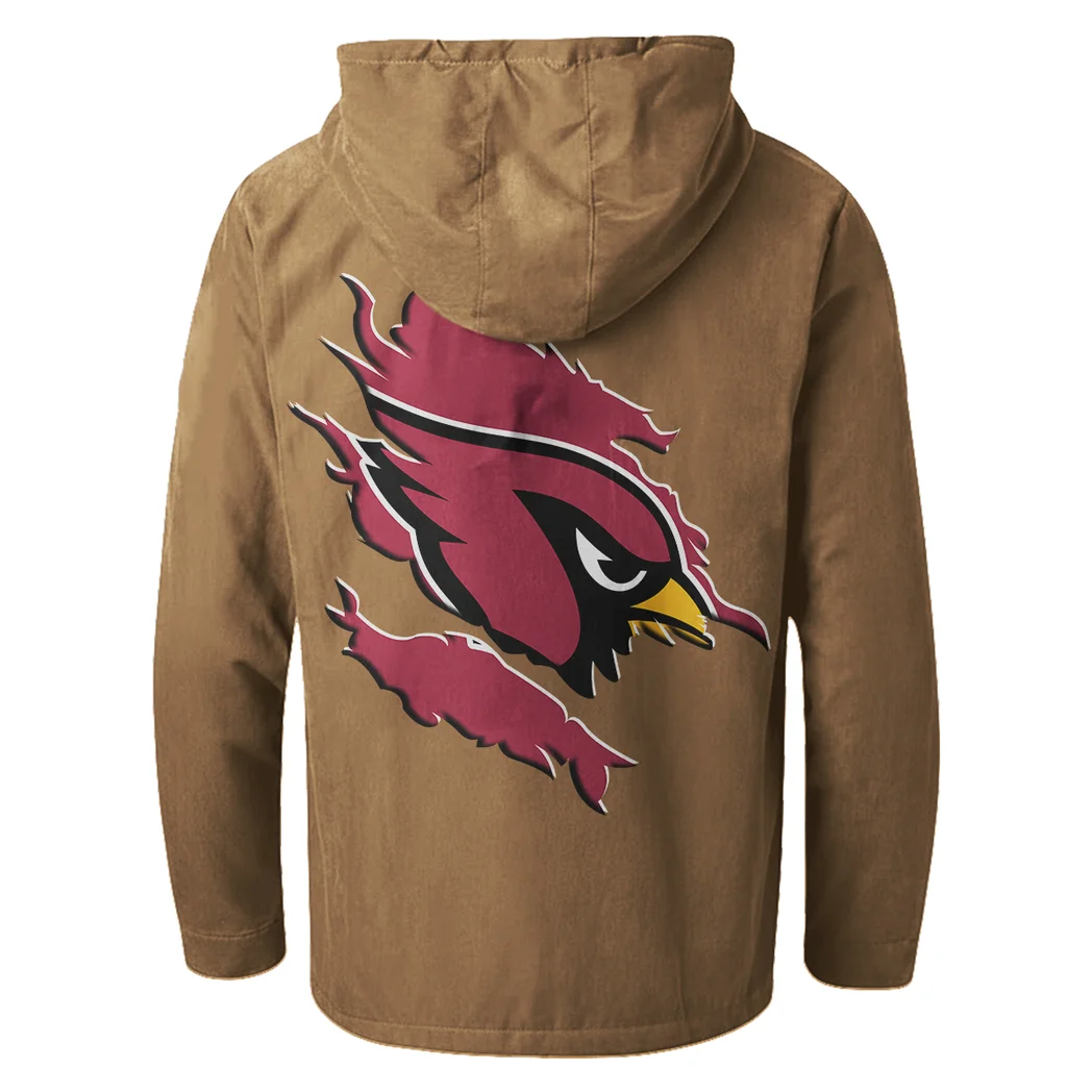 Game Day Fliers Flannel Hoodie, Sport Fan Flannel Hoodie HVN1462AC - Camel - Image 3