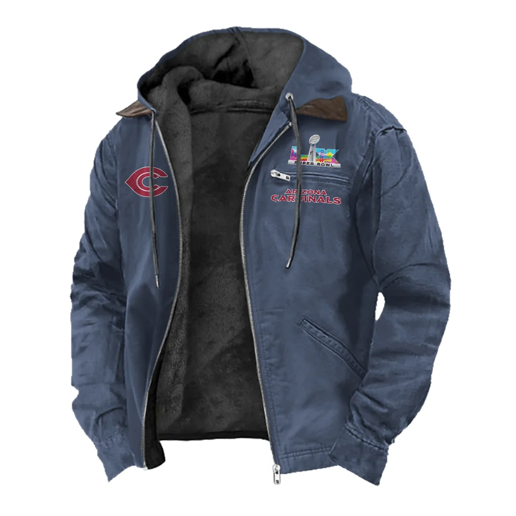 Game Day Fliers Flannel Hoodie, Sport Fan Flannel Hoodie HVN1462AC - Navy Blue - Image 2