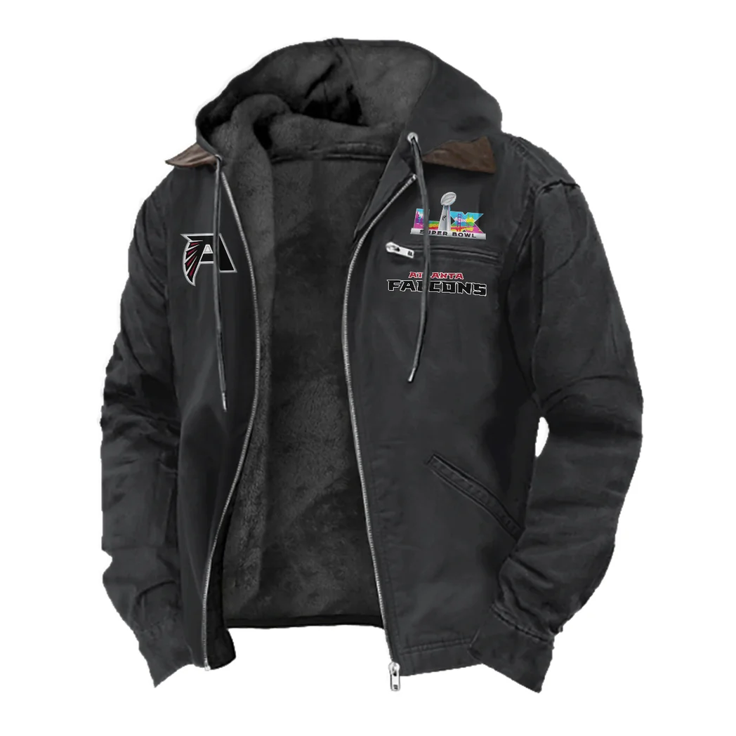 Match Day Flyers Flannel Hoodie, Game Day Hooded Flannel HVN1462AF - Black - Image 2