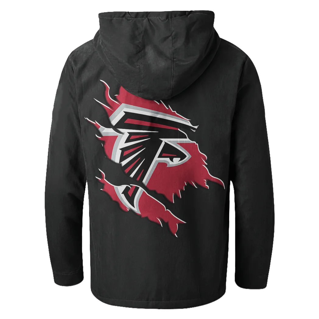 Match Day Flyers Flannel Hoodie, Game Day Hooded Flannel HVN1462AF - Black - Image 3