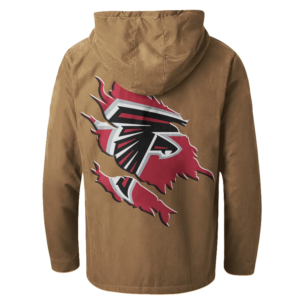 Match Day Flyers Flannel Hoodie, Game Day Hooded Flannel HVN1462AF - Camel - Image 3
