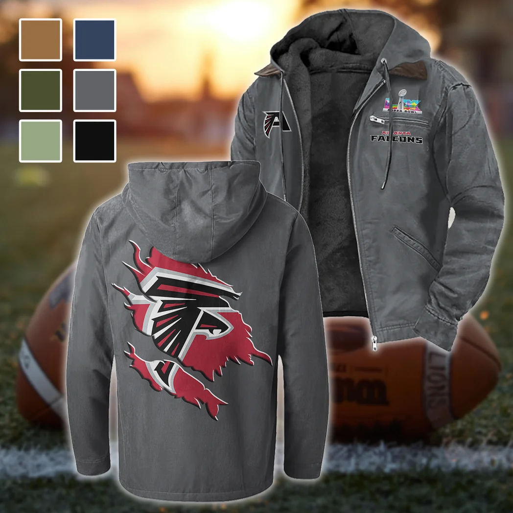 Match Day Flyers Flannel Hoodie, Game Day Hooded Flannel HVN1462AF - Gray