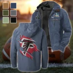 Match Day Flyers Flannel Hoodie, Game Day Hooded Flannel HVN1462AF - Navy Blue