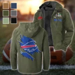 Buffalo Squad Flannel Hoodie, Athletic Spirit Fan Hoodie HVN1462BB - Green