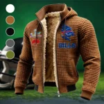 Buffalo Squad Fleece-Lined Hooded Jacket, High-Performance Trail Jacket HVN1462BB - brown