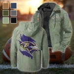 Charm City Squad Flannel Hoodie, Stadium Ready Flannel Hoodie HVN1462BR - Light Green