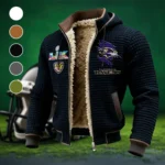 Charm City Squad Fleece-Lined Hooded Jacket, Multi-Sport Winter Active Top HVN1462BR - Black