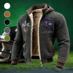 Charm City Squad Fleece-Lined Hooded Jacket, Multi-Sport Winter Active Top HVN1462BR - Grey