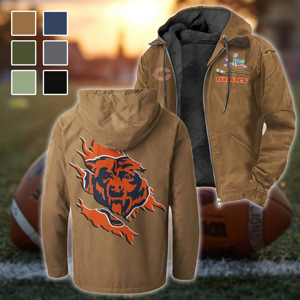 Game Day Paws Flannel Hoodie, Casual Sport Hooded Flannel HVN1462CB - Camel