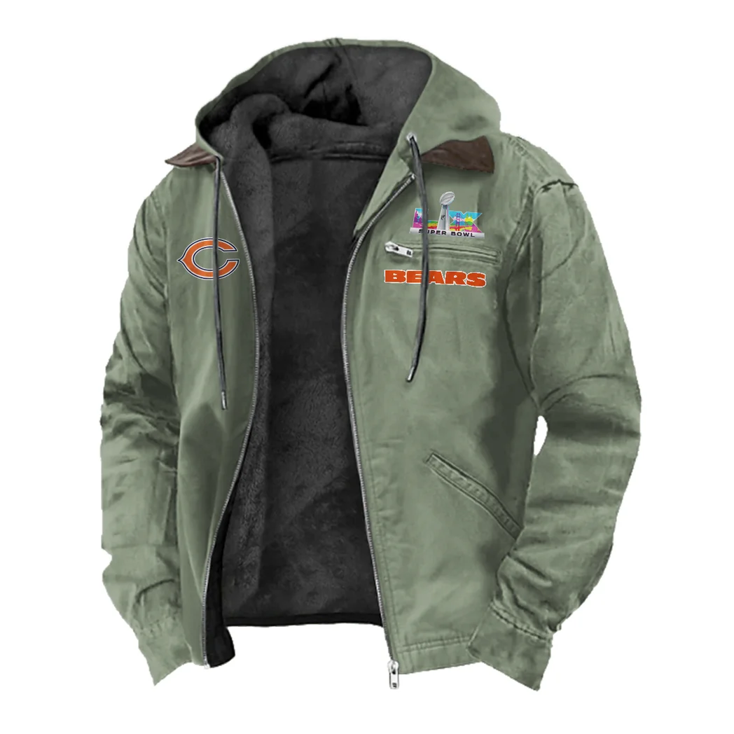 Game Day Paws Flannel Hoodie, Casual Sport Hooded Flannel HVN1462CB - Light Green - Image 2