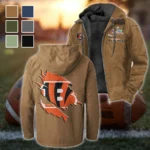 Orange Pride Flannel Hoodie, Fan Squad Flannel Hoodie HVN1462CI - Camel