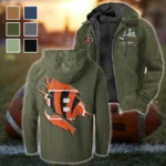 Orange Pride Flannel Hoodie, Fan Squad Flannel Hoodie HVN1462CI - Green