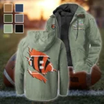 Orange Pride Flannel Hoodie, Fan Squad Flannel Hoodie HVN1462CI - Light Green