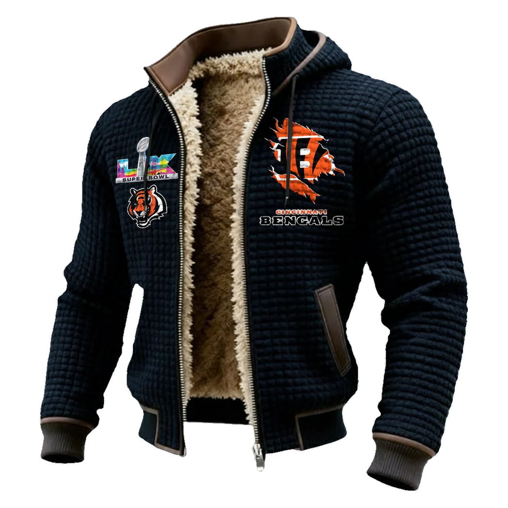 Orange Pride Fleece-Lined Hooded Jacket, All-Mountain Hooded Fleece HVN1462CI - Black - Image 2