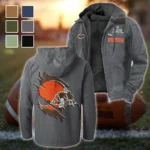 Dawg Pack Flannel Hoodie, Everyday Supporter Hooded Flannel HVN1462CL - Gray