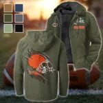 Dawg Pack Flannel Hoodie, Everyday Supporter Hooded Flannel HVN1462CL - Green