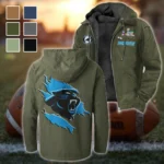 Victory Paws Flannel Hoodie, Team Spirit Flannel Hoodie HVN1462CP - Green