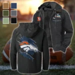 Football Bronze Crew Flannel Hoodie, Street Style Sport Hoodie HVN1462DB - Black