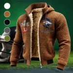 Football Bronze Crew Fleece-Lined Hooded Jacket, Peak Performance Hooded Shell HVN1462DB - brown