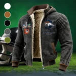 Football Bronze Crew Fleece-Lined Hooded Jacket, Peak Performance Hooded Shell HVN1462DB - Grey