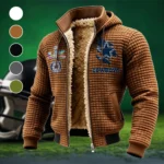 Blue Pride Fleece-Lined Hooded Jacket, Rapid-Dry Fleece-Lined Hoody HVN1462DC - brown