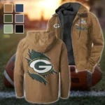 Cheese City Army Flannel Hoodie, Supporter Spirit Hooded Flannel HVN1462GP - Camel