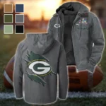 Cheese City Army Flannel Hoodie, Supporter Spirit Hooded Flannel HVN1462GP - Gray